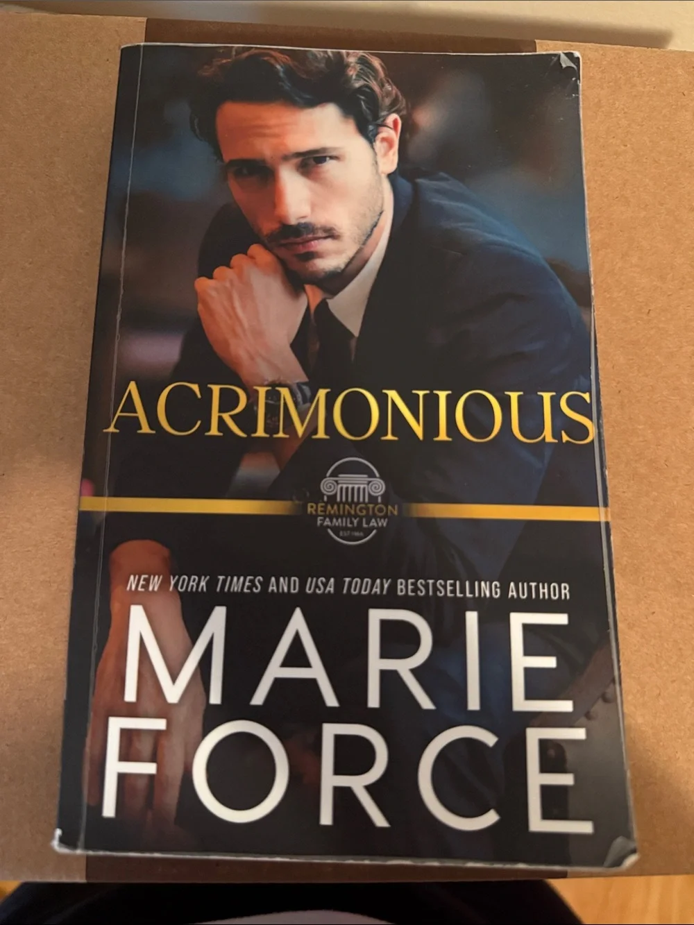 Acrimonious Paperback - Black & Gold Cover